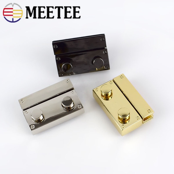 Meetee Handbag Metal Turn Twist Locks Bag Clasp Buckle Purse Clasp Closure DIY Luggage Hardware Accessories