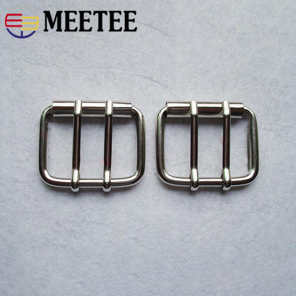 Meetee 40mm Double Pin Buckle For Handbag Adjustable Belt Buckles Luggage Handbag DIY Leather Decorative Accessories