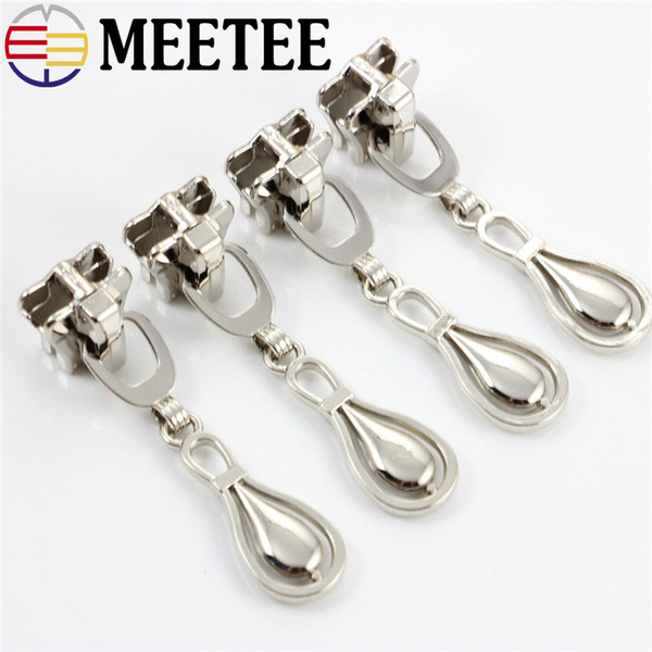 Meetee Close-end Auto Lock Resin New Rushed [8#] Zipper Simple Plate Shaped Pull High-end Grade For Metal Zippers G1-3