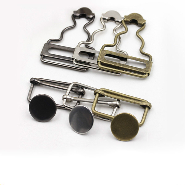 Adjustable buckle Bib button dress metal gourd buckle brass silver black denim suspender buttons adjust women button Bag part accessories