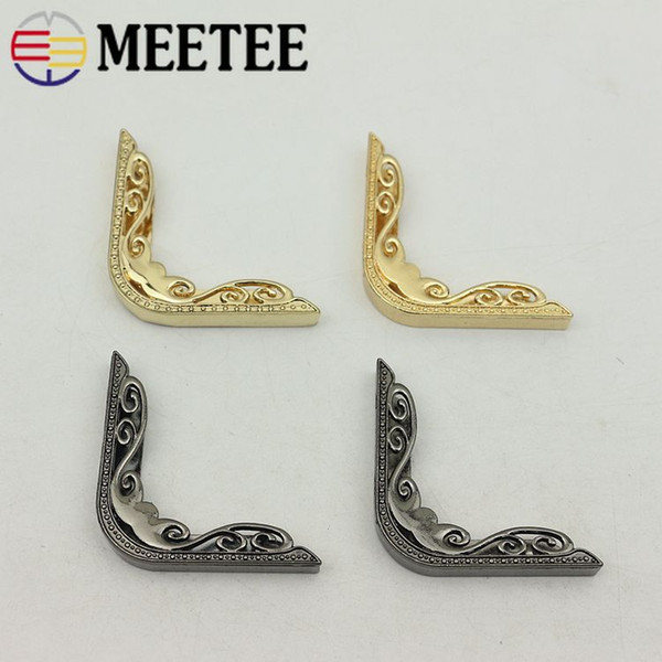 Meetee 48mm Bag Corner Screw For Handbag Edge Protection Metal Hook Buckles Decoration Hardware Accessories BF162