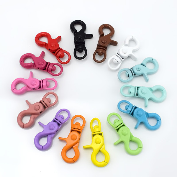 Meetee 20x43mm Color Painted Keyring Hook Buckle Metal Lobster Lock DIY Handmade Decoration Jewelry Accessories AP610