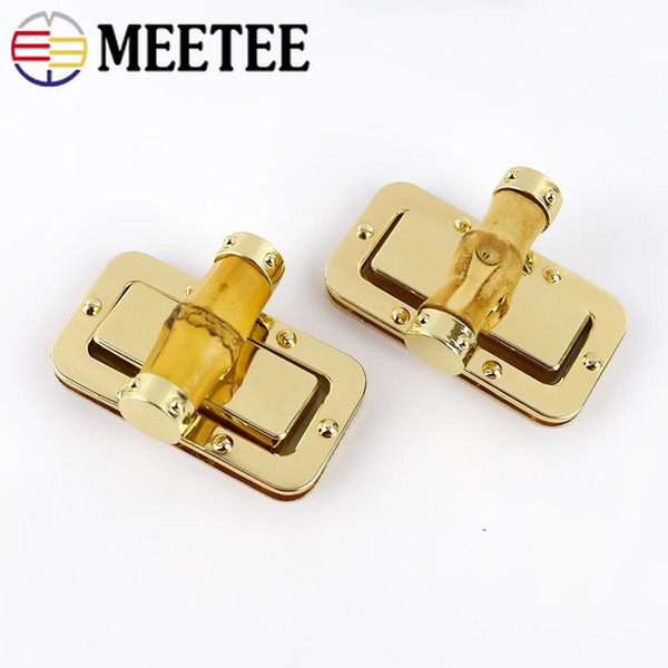 Meetee Bamboo Metal Turn Lock Snap Women Bag Twist Lock Clasps Closure DIY Metal Buckle Hardware Accessories