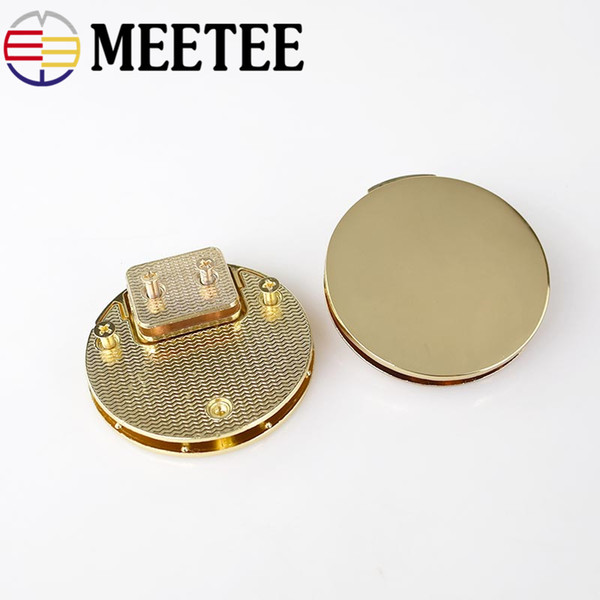 Meetee Gold Bag Metal Snap Clasp Closure Buckle DIY Bags Accessories Handbag Purse Alloy Button Replacement Buckle