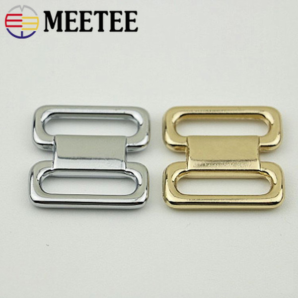 Meetee 23mm Metal Tri-Glide Buckles Bag Strap Adjustment Buckle DIY Dog Collar Webbing Shoulder Leather Accessory BF074