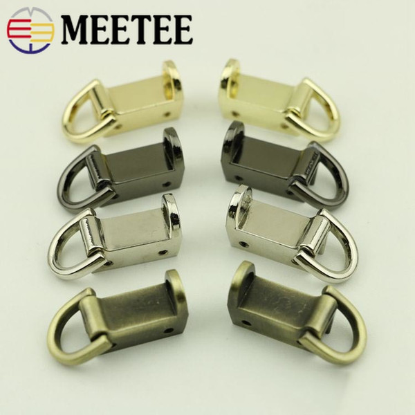 Meetee Metal Buckles High Quality Bag Side Clip Screw Handbag Strap Handles Connector Clasp Hooks Bag Hanger DIY Leather Craft