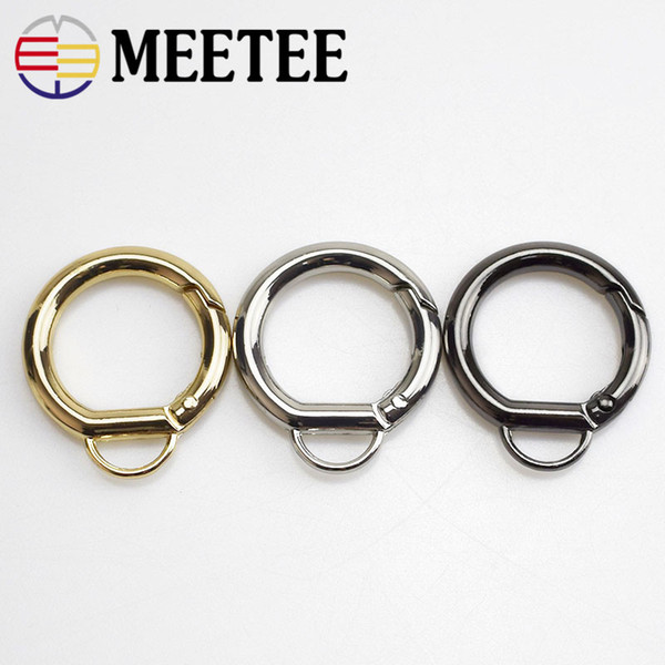 Meetee 2.4cm open buckle spring ring connection buckle open ring case package hardware accessories F1-27