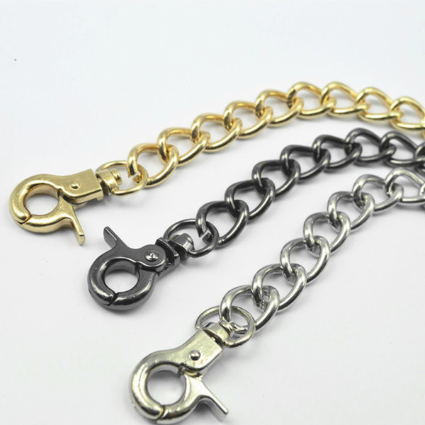 Meetee Metal chain cross body one shoulder strap for handbag silver fashionable lady bag belt luggage accessories