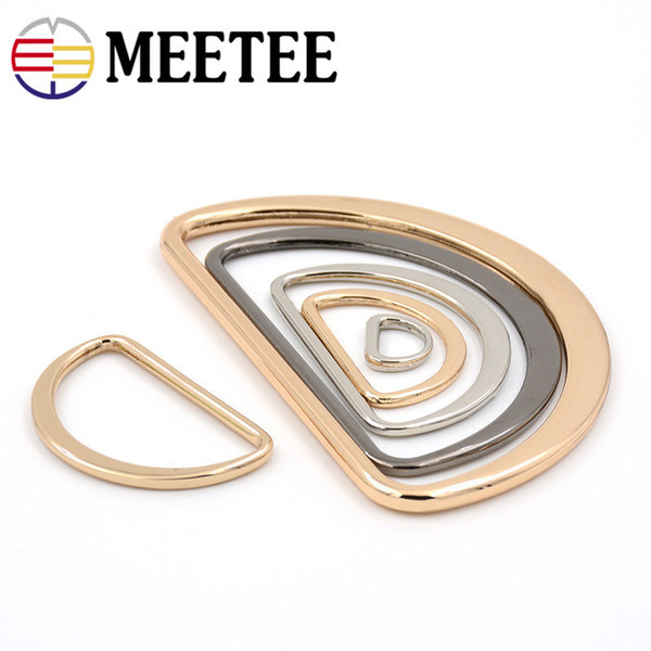 Meetee 10mm-75mm Metal O D Ring Connection Buckle for DIY Shoes Bags Purse Strap Buckle Garment Sewing Accessories F4-7