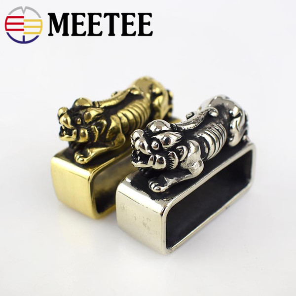 Meetee 38mm Metal copper ring manual old manual polished pure copper belt buckle brass loop accessories ZK2015