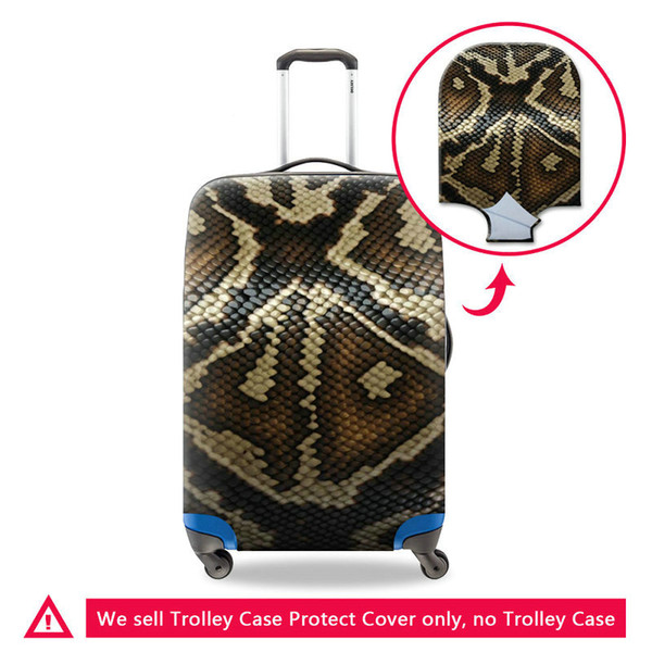 Spandex Travel Accessories Supplies Cool Snake Skin Pattern Thicken Elastic Luggage Suitcase Protective Cover Apply To 18-30 Inch Trunk Case