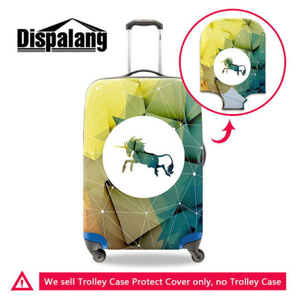 3D Printed Unicorn Cartoon Luggage Cover For 18-30 Inch Trolley Case For Suitcase Stretch Elastic Dustproof Rain Travel Accessories Supplies