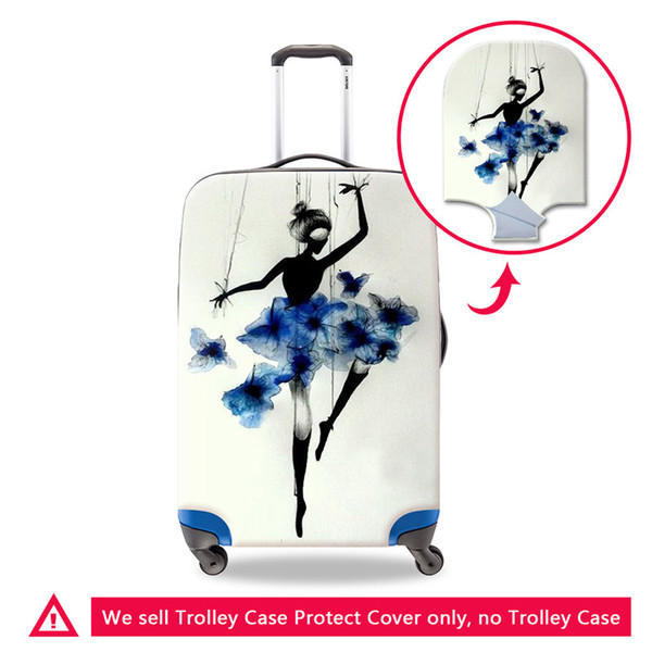 Artistic Suitcase Dust Covers for Duffle Ballet Dancing Girls Suitcase Protective anti-scratch Luggage Cover Spandex for American Tourister