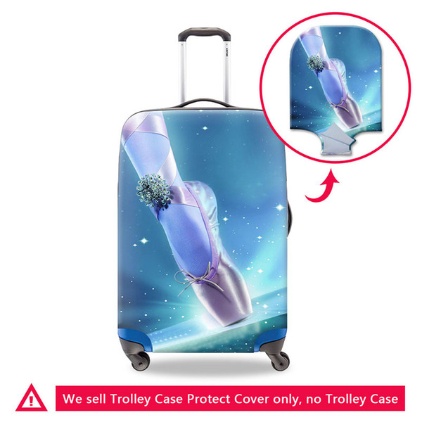 Cute Ballet Toe Shoe Suitcase Case Cover Elastic Luggage Protective Elastic Dustproof Cover Personalized Travel Accessories for 18-30 Inch