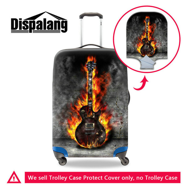 Violin Pattern Elastic Travel Luggage Protective Covers Spandex Stretch Suitcase Protect Cover Apply to 18-30 Inch Case Zipper Accessories