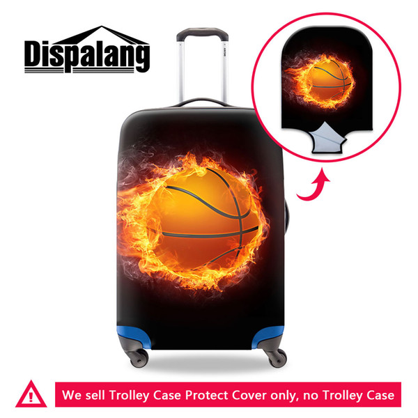 Most Best Luggage Covers for Travelling Personalized Suitcase Covers for Men Print Basketball Pattern on 18-30 Inch Cases Covers Womens Gift