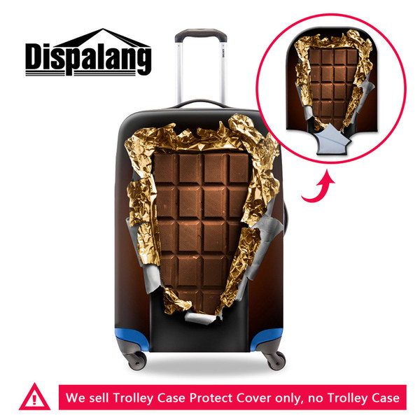 fashion luggage protector cover make your own chocolate pattern personalized travel bag accessories low price suitcase cover for travelling