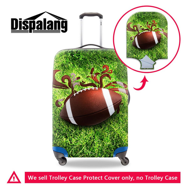 Travelling Accessory for 18-30 Inch Luggage Cases Print Football on Suitcases Covers Cheap Name Brand Luggage Bags Protector Stylish