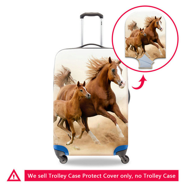 Personalized 3D Animals Pattern Luggage Protector Elastic Dustproof Suitcase Cover Apply for 18-30 Inch Trolley Case