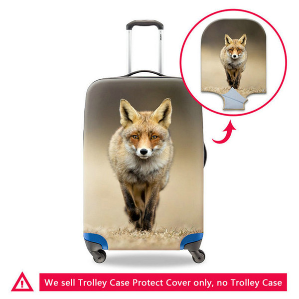 Fox Print Elastic Waterproof Adults Trolley Luggage Cover Suitcase Covers Custom Fashion Travel Accessories Protective Bag For Young Teens