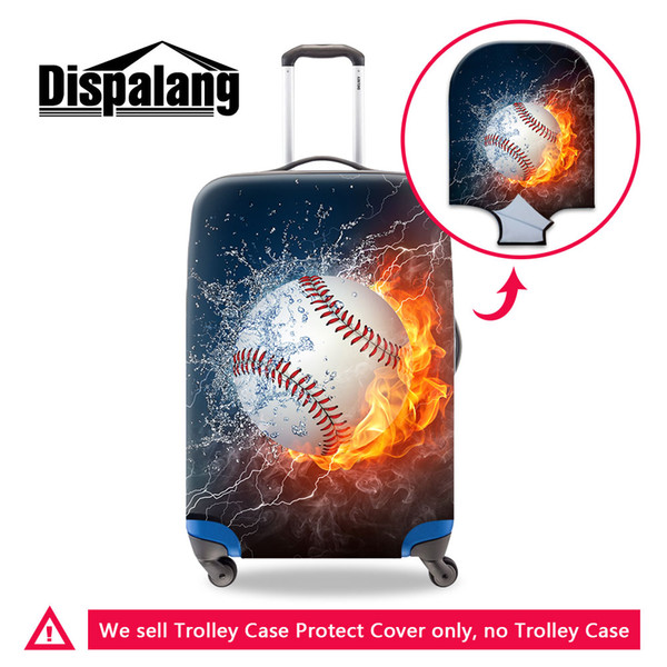 Unique Luggage Cover Protector Coolest Suitcase Covers for Travelling Prints Baseball Pattern on Luggage Cover for Women Men Elastic