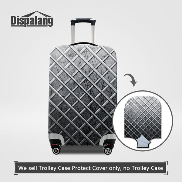 Stretch Elastic Travel Bag Protective Cover For Men Metal Plaid Pattern Luggage Protector Covers For 18 20 22 24 26 28 30 Inch Trolley Cases