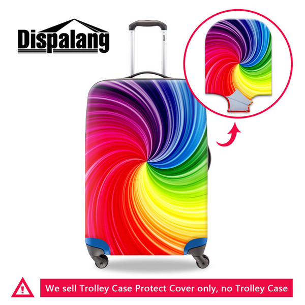 Colorful Luggage Cover Luggage Protector for 18-30 Inch Spandex Suitcase Cover Fashion Travel Accessories Trunk Case Dust Rain Covers Women