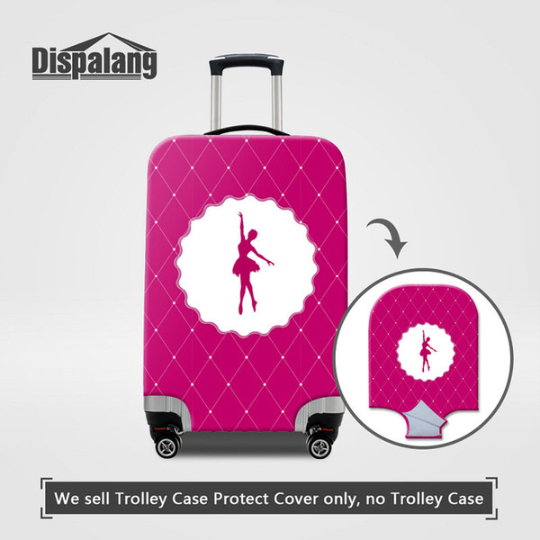 Dustproof Scratch-Resistant Luggage Cover Apply To 18-30 Inch Traveling Case Pink Ballet Girl Printing Thickened Suitcase Protective Covers