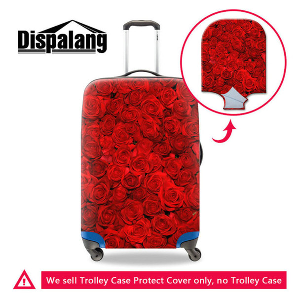 Brand Luggage Protector Cover For Women Pretty Flower Printing Case For A Suitcase Girls Fashion Dustproof Waterproof Trolley Baggage Covers