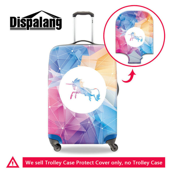 Spandex Traveling Luggage Protector Cover For 18-30 Inch Case Creative Design Unicorn Elastic Trolley Travel Suitcase Bags Dust Rain Covers