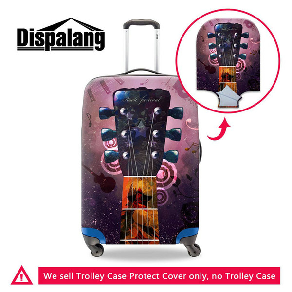 Piano Guitar Design Women Portable Trolley Cover Travel On Road Luggage Protective Cover Case For A Suitcase Dust Rain Covers For 18-30 Inch