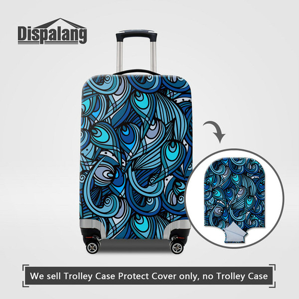 Waterproof Elastic Luggage Protective Cover For 18 To 30 Inch Trolley Suitcase Geometric Plaid Printing Men Spandex Rain Dustproof Covers