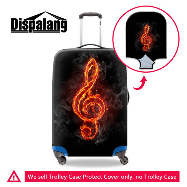 Newest Luggage Protective Cover For 18-30 Inch Trunk Case Elastic Stretch Dustproof Rain Trolley Suitcase Covers Musical Note Pattern Cover