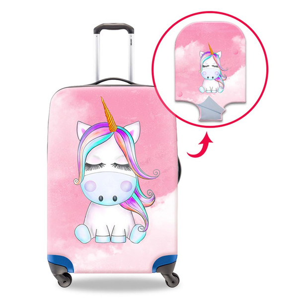 Factory Direct Wholesale Cute Unicorn Print Luggage Protective Cover For 18-30 Inches Case On Suitcases Women Rain Dustproof Suitcase Covers