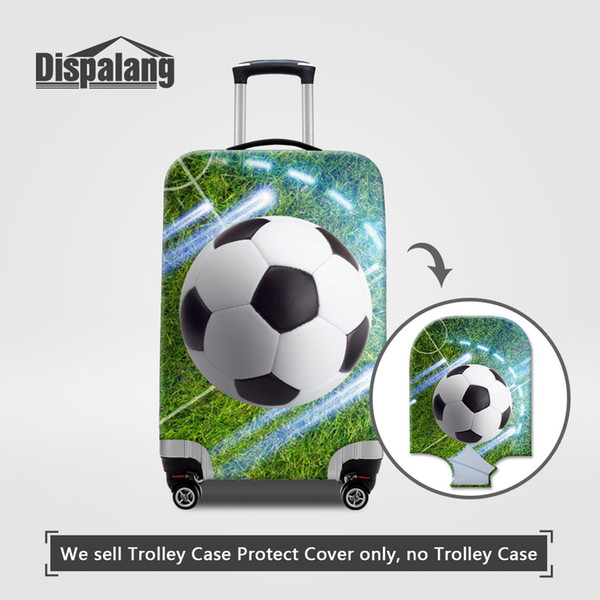 Men Cool Useful Travel Luggage Suitcase Covers Dustproof Waterproof Travel Accessories Football Basketball 3D Printing Baggage Cover 4 Sizes