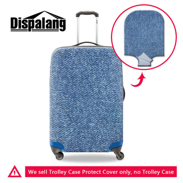 Portable Elastic Stretch Protect Suitcase Cover For 18-30 Inch Trunk Travel On Road Luggage Protective Covers For Students Denim Dust Covers