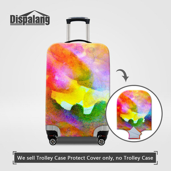 Newest Dust Suitcase Protective Trolley Suitcase Covers Apply to 18~30 Inch Trunk Case Colorful Design Painting Travel On Road Luggage Cover