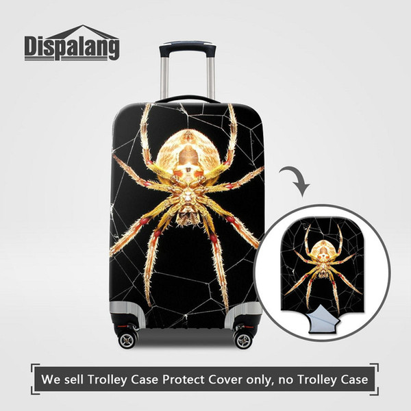 Unique Spider Luggage Suitcase Protective Cover For 18 20 22 24 26 28 30 Inch Trolley Case Thicken Elastic Stretch Dust Covers For Teenagers