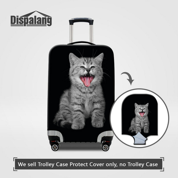 Travel On Road Luggage Protective Cover 3D Printed Cat Animal Thicker Covers For A Suitcase Children Fashion Outdoor Dust Travel Accessories