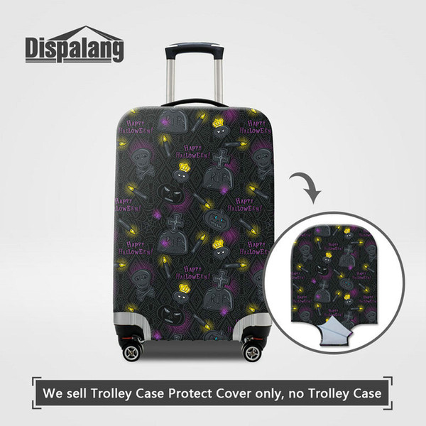 Elastic Stretch Luggage Protector Cover For 18 20 22 24 26 28 30 Inch Trolley Suitcase Cartoon Skull Printing Men Travel Accessories Covers