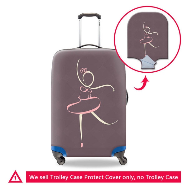 Cute Ballet Girl Printing Luggage Suitcase Protective Cover For 18 20 22 24 26 28 30 Inch Trolley Case Ladies New Stylish Travel Accessories