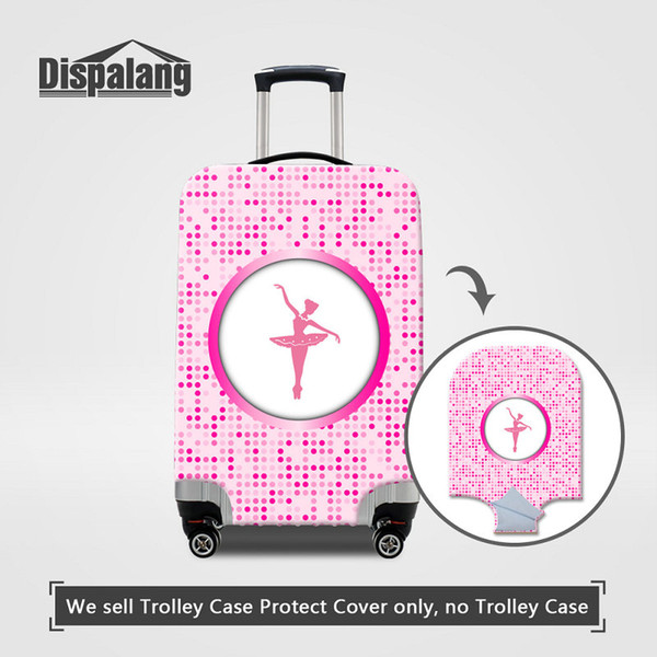 Antifouling Suitcase Luggage Protective Cover For 18-30 Inch Trolley Case Ballet Patterns Fashion Women Girl Waterproof Travel Accessories