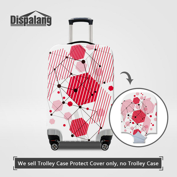 3D Geometric Design Luggage Protective Covers For 18-30 Inch Case On Suitcase High Quality Spandex Dustproof Rain Waterproof Cover For Girls