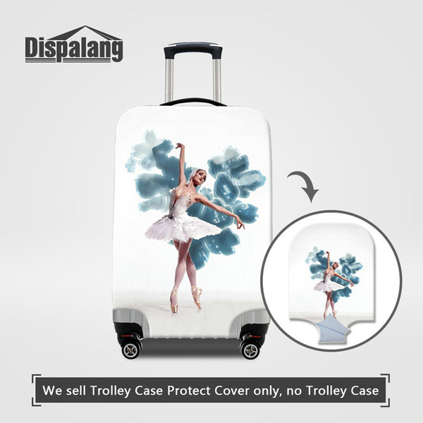 3D Printing Ballet Girl Travel Luggage Suitcase Protective Cover For Trunk Case Women Fashion Rain Waterproof Dustproof Covers For 18-30Inch