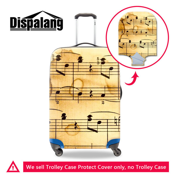 3D Printing Musical Note Luggage Protective Cover Apply To 18-30 Inch Case Women Men Suitcase Covers Waterproof Dust Rain Travel Accessories