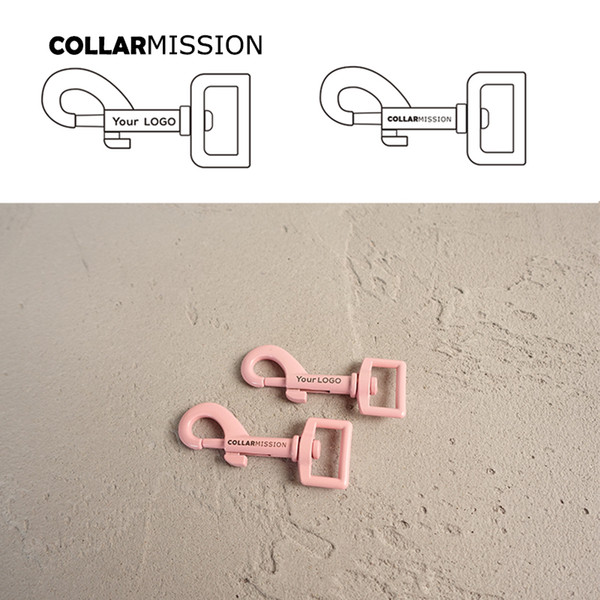 Metal Pink colored baking paint dog clip durable and strong swivel hook We provide laser engraving service customize LOGO CPK20P