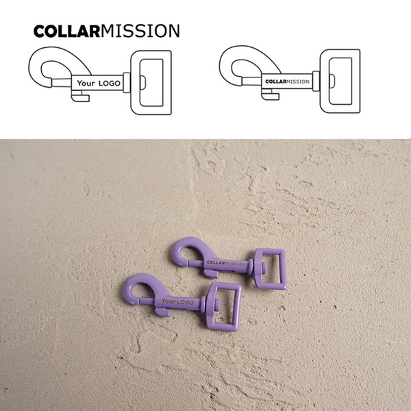 Violet colored baking paint dog clip durable and strong swivel hook We provide laser engraving service customize LOGO CPK20V