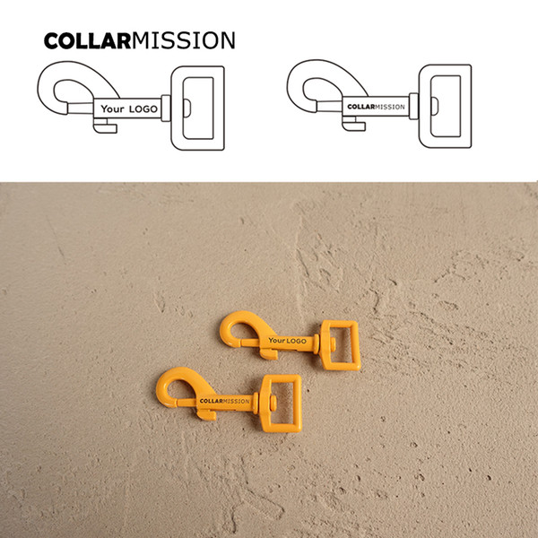 Orange colored baking paint dog clip durable and strong swivel hook We provide laser engraving service customize LOGO CPK20O