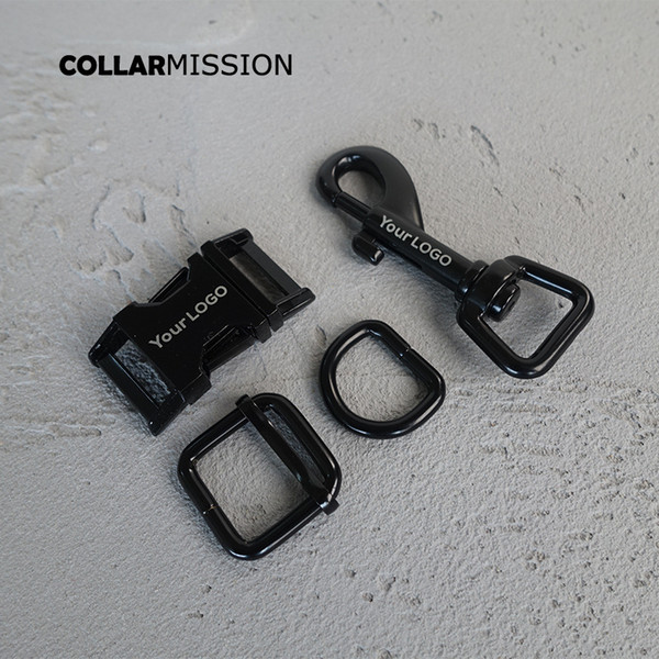 Engraved buckle, We provide laser engraving service customize LOGO 20mm for handmade dog Collar leash set harness diy accessory