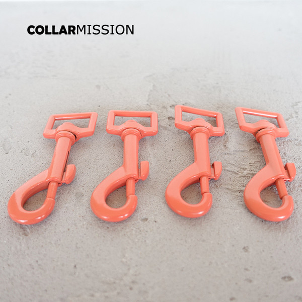 Metal red orange colored baking paint dog clip hook durable and strong swivel snap hook zinc alloy Diy accessories CPK20R